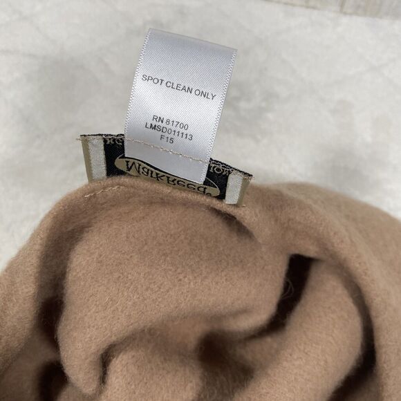 Vintage Mark Reed Women's Wool Beret Tan Studded Metallic Silver Gold Classic OS - Picture 7 of 7